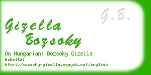 gizella bozsoky business card